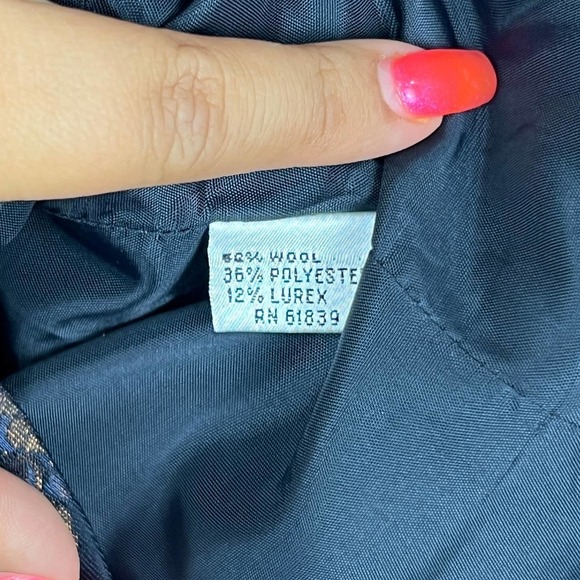 Teri Jon By Rickie Freeman Wool Blend Blazer Womens Size: 6 - Picture 6 of 8